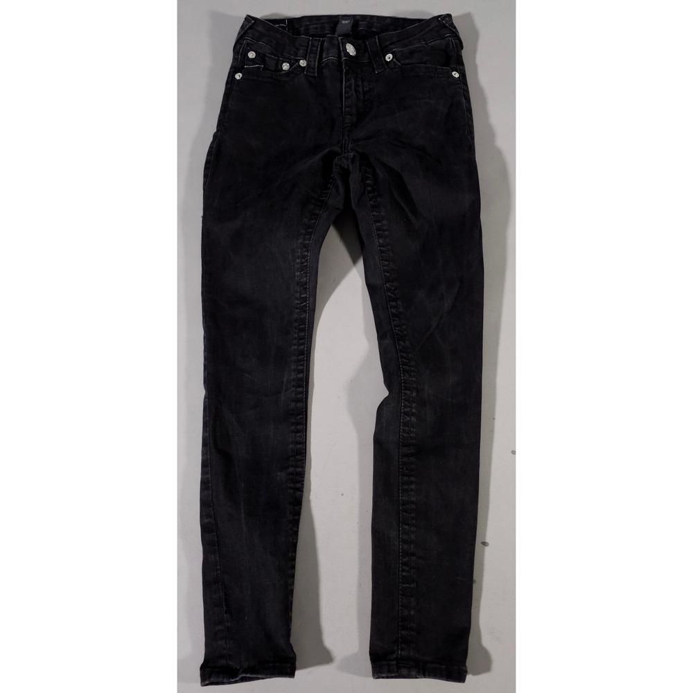 True Religion Jennie Curvy Skinny Jeans Womens 29 Black Mid Rise Stretch Denim